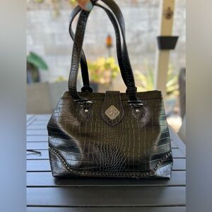 Coldwater Creek Faux Leather Shoulder Tote Bag